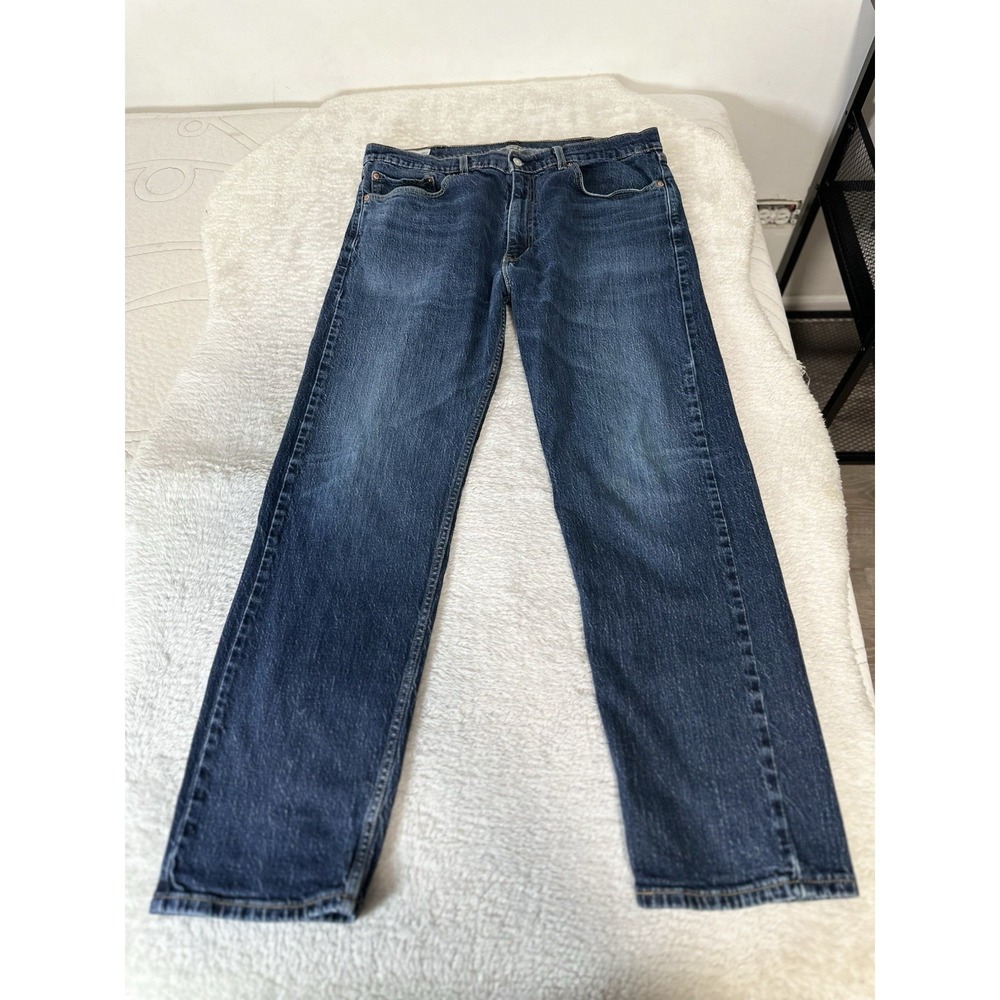 Levis 505 Mens Blue Straight Jeans‎ Size 38x32 Cotton Denim Pants